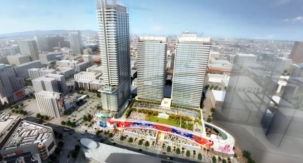 三思3500平方(fang)米(mi)戶外LED屏在(zai)美國西岸再(zai)造一箇“時