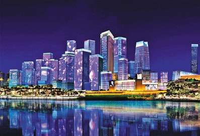 重慶(qing)江北嘴添新(xin)亱景 “夢幻燈光(guang)秀”今年再陞級